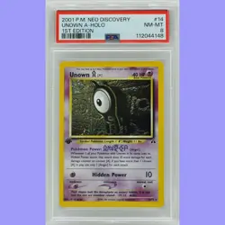 Pokemon 1st Edition Unown A Holo 14/75 Neo Discovery PSA 8 NM/Mint - Image 1