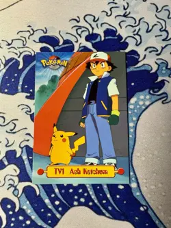 Pokemon Topps TV1 Ash Ketchum Pikachu TV Animation International 1999 Single - Image 1