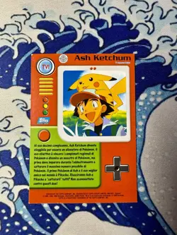 Pokemon Topps TV1 Ash Ketchum Pikachu TV Animation International 1999 Single - Image 2