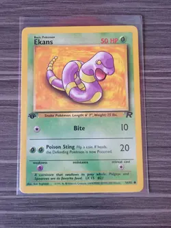Ekans 56/82 Team Rocket Pokemon 1st Edition Common - NM - Image 1