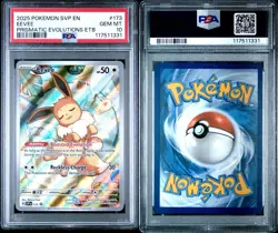 2025 POKEMON SVP EN-SV BLACK STAR PROMO #173 EEVEE PSA 10 - Image 3