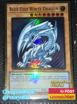 Yu-Gi-Oh! Blue-Eyes White Dragon PGL2-EN080 Gold Rare 1st Edition NM - Image 1