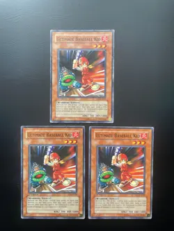 Yugioh Ultimate Baseball Kid SD3-EN009 1st Edition Common Damaged X3 - Image 1
