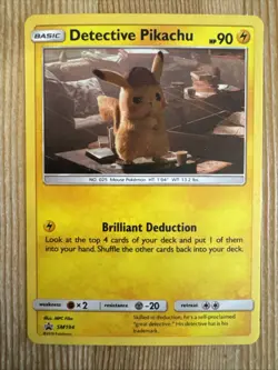 Detective Pikachu - SM194 - Pokemon Sun & Moon Promo Holo Rare Card LP - Image 1