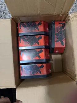 2025 Pokemon Trading Card Game Destined Rivals Team Rocket Tins LOT OF 5 SEALED - Image 3