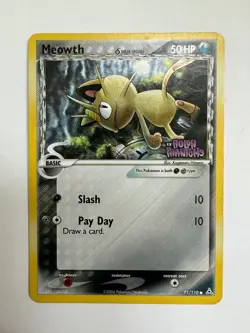 Pokemon Card Meowth #71 Ex Holon Phantoms NM - Image 1