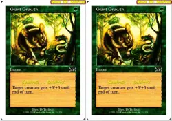 2x GIANT GROWTH magic 6TH VI EDITION GREEN INSTANT +3/+3 CREATURE MINT CARDS LOT - Image 1