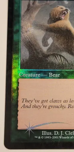 Grizzly Bears 7th Edition Foil MTG Magic Card # 251 7th Ed D.J. Cleland-Hura - Image 5