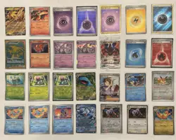 POKEMON 28 CARD LOT CHARMANDER BLASTOISE VENUSAUR MEWTWO SQUIRTLE 151 GOLD - Image 1