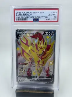 2023 Pokemon SWSH Zamazenta V Card PSA 10 Gem Mint #293 - Image 1