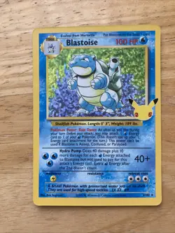 Pokemon TCG Blastoise Holo Rare Card 2/102 Celebrations Classic Collection - Image 1