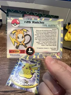 Pokemon Card Pikachu #26 Raichu #27 Topps TV Series Blue Label - 2 Card Set - Image 5