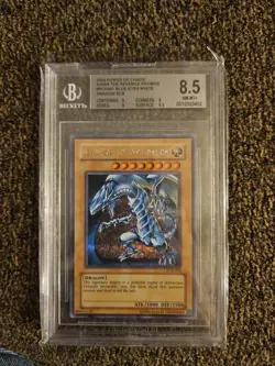 Yu-Gi-Oh! Blue-Eyes White Dragon BGS 8.5 Graded Card PCK-001 - Image 1