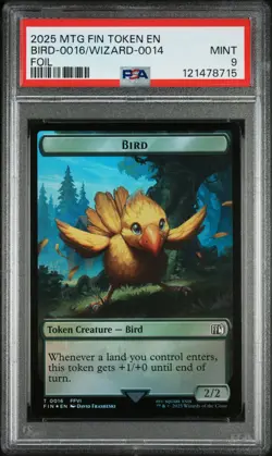 2025 MTG FINAL FANTASY TOKENS FOIL BIRD-0016/WIZARD-0014 PSA 9 - Image 1