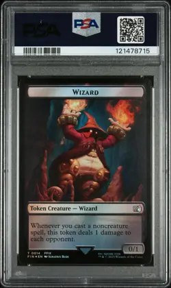 2025 MTG FINAL FANTASY TOKENS FOIL BIRD-0016/WIZARD-0014 PSA 9 - Image 2