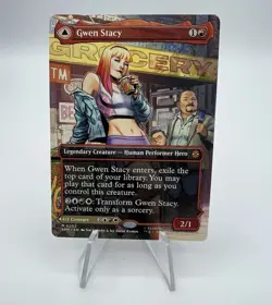 MTG Marvel Spiderman Gwen Stacey Ghost Spider Borderless Non Foil 0202 - Image 1