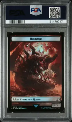 2025 MTG FINAL FANTASY TOKENS FOIL HERO-0006/HORROR-0013 PSA 9 - Image 2