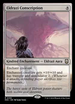 Light Play, English MTG Foil Eldrazi Conscription - Ripple Foil Commander: Moder - Image 1