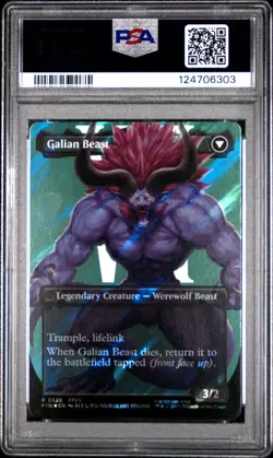 2025 MTG FINAL FANTASY SURGE FOIL GALIAN BEAST/VINCENT VALENTINE PSA 10 - Image 2