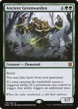 Ancient Greenwarden 1x FOIL MtG FOIL Zendikar Rising SP/NM - Image 1