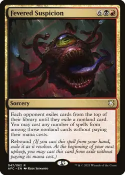 1x - Fevered Suspicion - [SELECT] - Forgotten Realms - NM MTG - Image 2