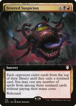 1x - Fevered Suspicion - [SELECT] - Forgotten Realms - NM MTG - Image 3