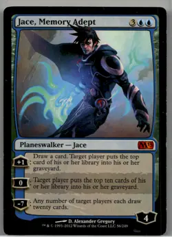 Moderately played Jace, Memory Adept #56 Magic 2013 (M13) W/Tracking - Image 1