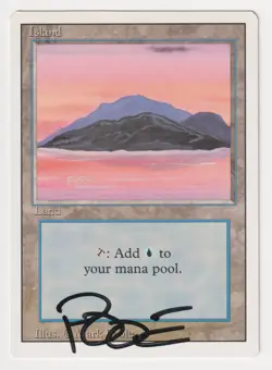 Signed Island (Purple) MP Revised Edition Artist Mark Poole 1994 WOTC MTG Magic! - Image 1