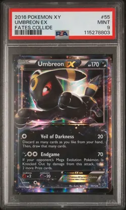 2016 POKEMON XY FATES COLLIDE UMBREON EX #55 PSA 9 MINT #115278803 - Image 1