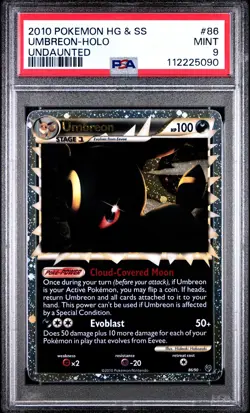 2010 POKEMON UNDAUNTED UMBREON PRIME #86 ULTRA RARE PSA 9 MINT #112225090 - Image 1