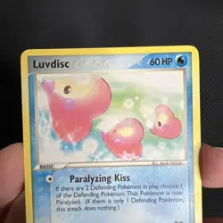 Luvdisc 14/17 POP Series 2 Promo Pokemon Card Non-Holo Small crease - Image 2
