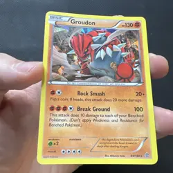 Groudon 84/160 Cracked Ice Holo Primal Clash Pokemon Card - Image 1