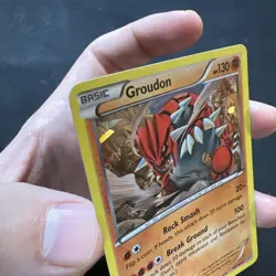 Groudon 84/160 Cracked Ice Holo Primal Clash Pokemon Card - Image 4