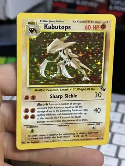 Kabutops 9/62 Fossil 1999 Holo Rare WOTC Pokemon Card TCG - Image 3