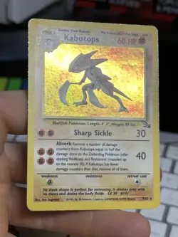 Kabutops 9/62 Fossil 1999 Holo Rare WOTC Pokemon Card TCG - Image 5