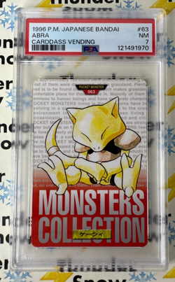 ⚡❄ 1996 Pokemon Japanese Bandai Carddass Vending #63 Abra PSA 7 - Image 1