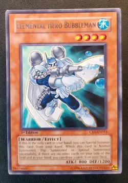 Yu-Gi-Oh! Elemental Hero Bubbleman CRV-EN014 Cybernetic Revolution 1st Ed. NM - Image 1