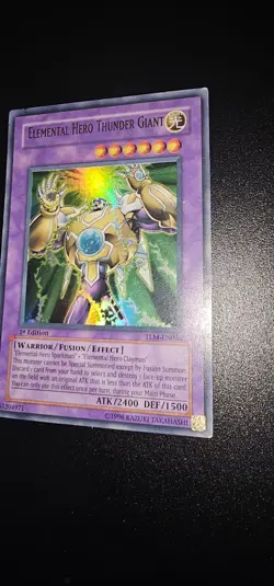 YUGIOH Elemental Hero Thunder Giant TLM-EN036 Ultra Rare 1st Edition LP - Image 2