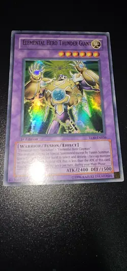 YUGIOH Elemental Hero Thunder Giant TLM-EN036 Ultra Rare 1st Edition LP - Image 5