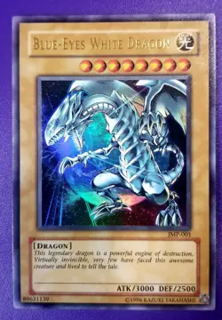 Yugioh 3x Blue-Eyes White Dragon JMP-001 - ULTRA RARE - Image 3