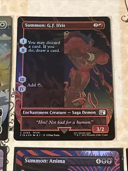 Final Fantasy Mtg Borderless Summon Card Lot 13x Cards All Near Mint No Dupes - Image 4