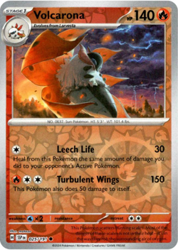 Volcarona 025/191 | Surging Sparks | Common Reverse Holo | NM Pokemon Card - Image 1