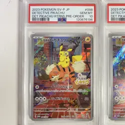 Detective Pikachu Promo PSA10 Pair 2023 Pokemon Card SV-P #098 - Image 2