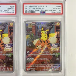 Detective Pikachu Promo PSA10 Pair 2023 Pokemon Card SV-P #098 - Image 3