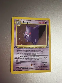 Gengar 1st First Edition Fossil 5/62 Holo Rare Pokemon card TCG - Image 1