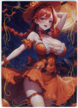 ❤SPICY FARM GIRL - HALLOWEEN Goddess Anime Waifu Card - PEACH BLOSSOM BEAM 004 - Image 1