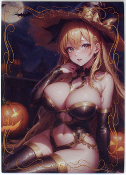 ❤SPICY HALLOWEEN GIRL - Goddess Anime Waifu Card - PEACH BLOSSOM BEAM - 052 - Image 1
