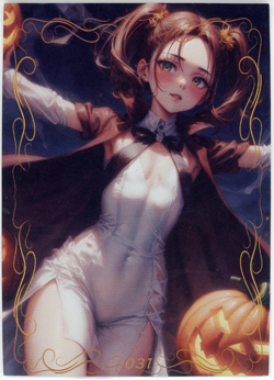 ❤SPICY HALLOWEEN GIRL - Goddess Anime Waifu Card - PEACH BLOSSOM BEAM - 031 - Image 1