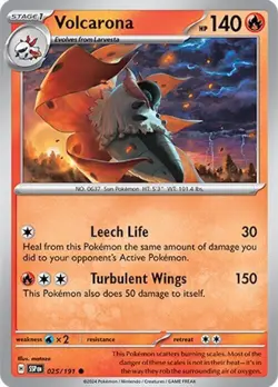 Volcarona 025/191 | Surging Sparks | Common Non Holo | NM Pokemon Card - Image 1