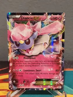 Diancie EX XY43 Black Star Promo Pokemon Card MP See Description - Image 1